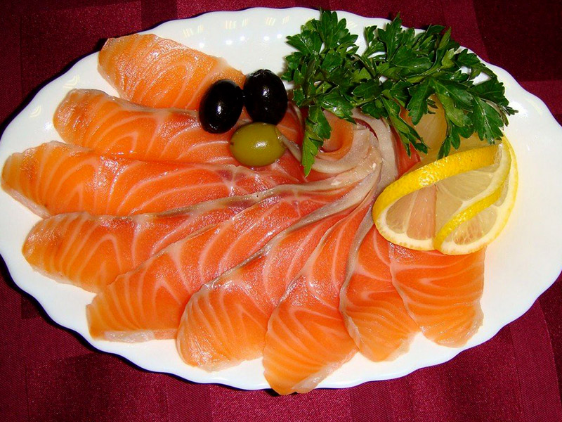 Фото меню ресторана Сказка Востока - Холодная закуска СЕМГА СЛАБОСОЛЕНАЯ