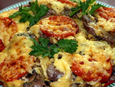 Фото меню ресторана Сказка Востока - второе блюдо МЯСО «ПО-ФРАНЦУЗСКИ»