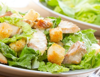 Фото меню ресторана Сказка Востока - САЛАТ «ЦЕЗАРЬ» С СЕМГОЙ